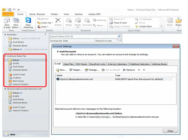 where to find archived email in outlook